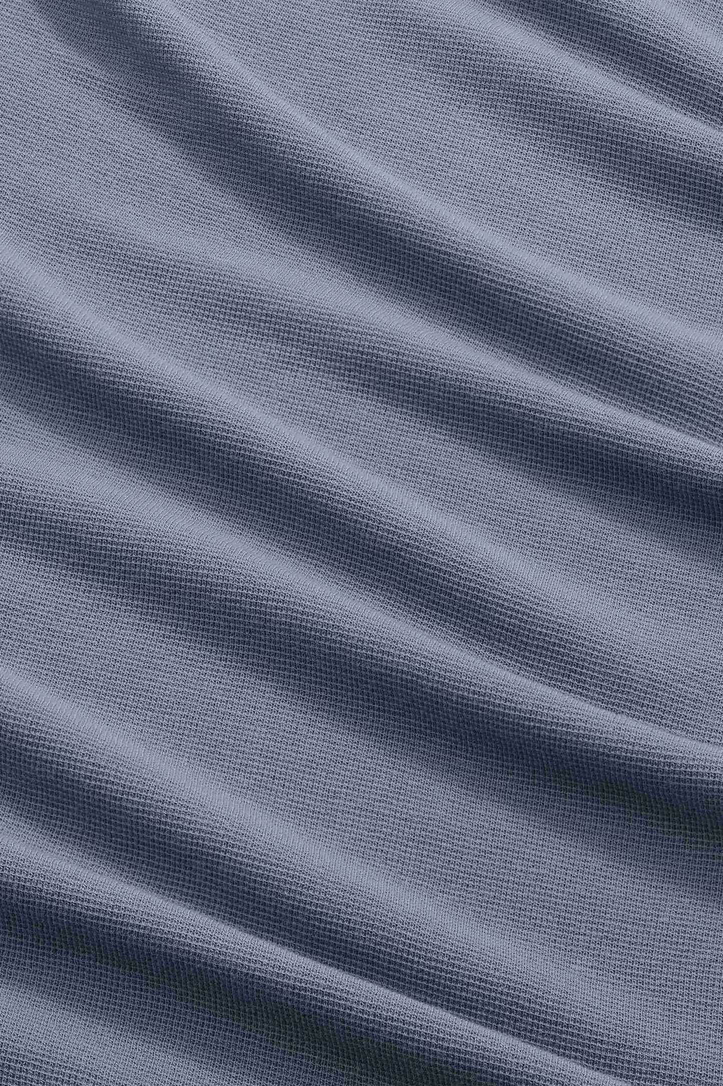 Clive Waffle-Knit SS Tee - Stone Blue - DUNE + SALT