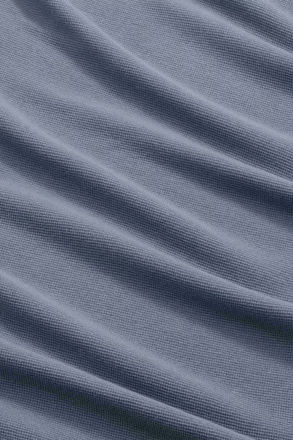 Clive Waffle-Knit SS Tee - Stone Blue - DUNE + SALT