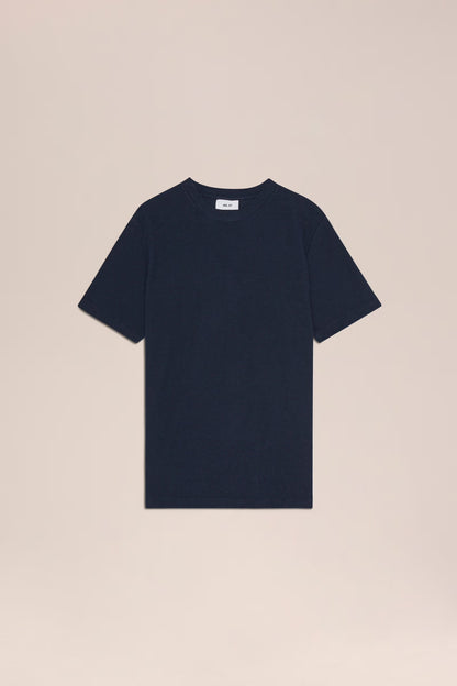 Clive Waffle-Knit SS Tee - Navy Blue - DUNE + SALT