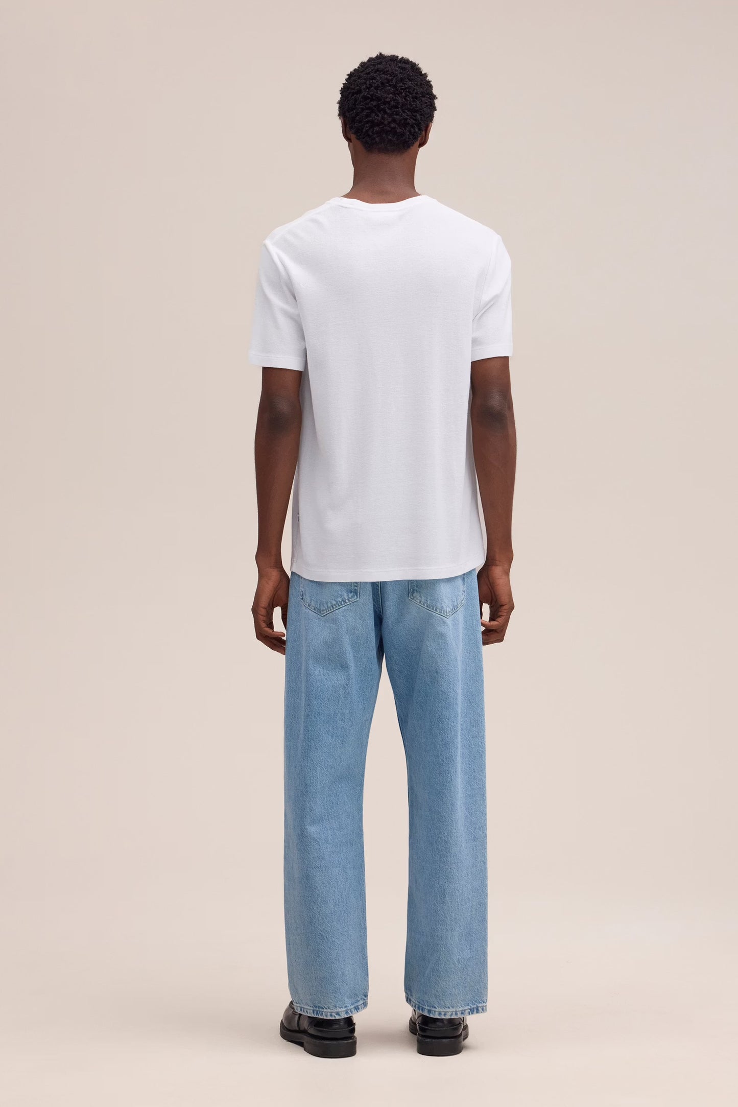 Clive Waffle-Knit SS Tee - White - DUNE + SALT