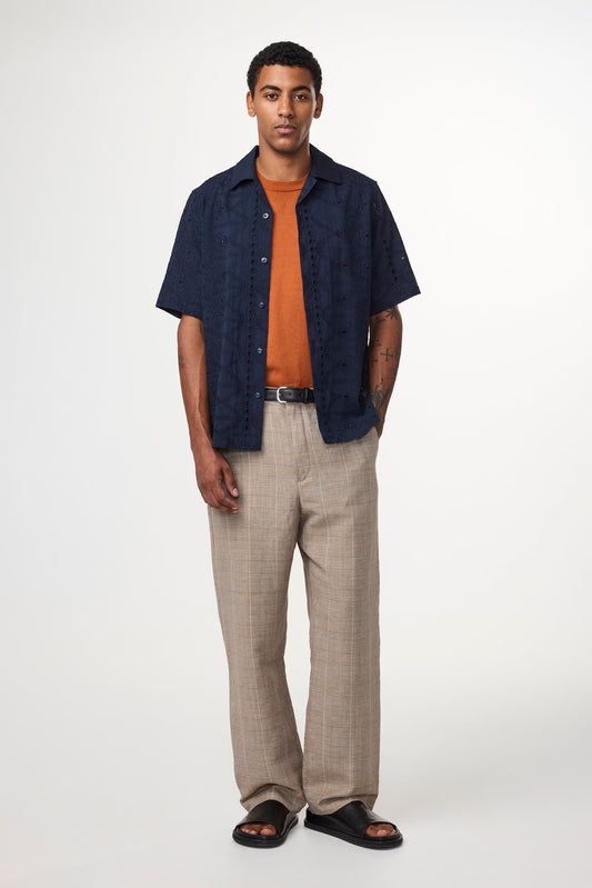 Julio Embroidery Shirt - Navy Blue - DUNE + SALT