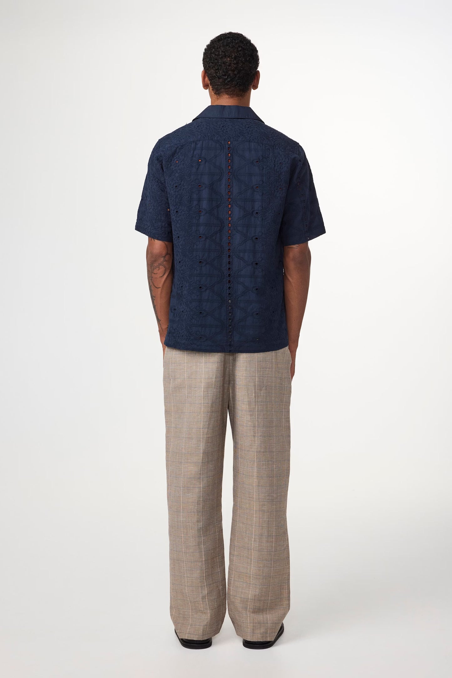 Julio Embroidery Shirt - Navy Blue - DUNE + SALT