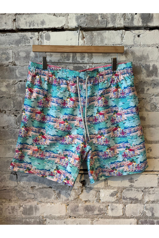 Cyclist Liner Swim Trunks - Portofino Multi - DUNE + SALT