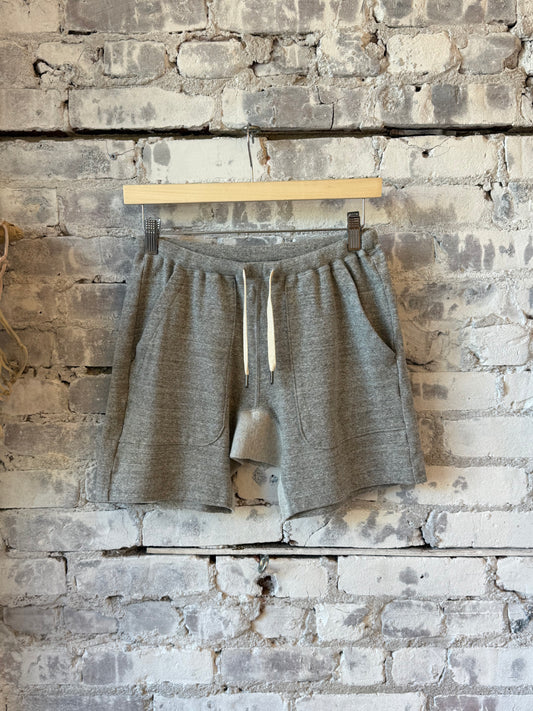 Kepani Raffy Fleece Sweat Shorts - Lt Gray Dark Gray