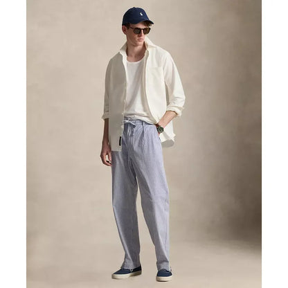 Seersucker Prepster Easy Pant - Blue/White - DUNE + SALT