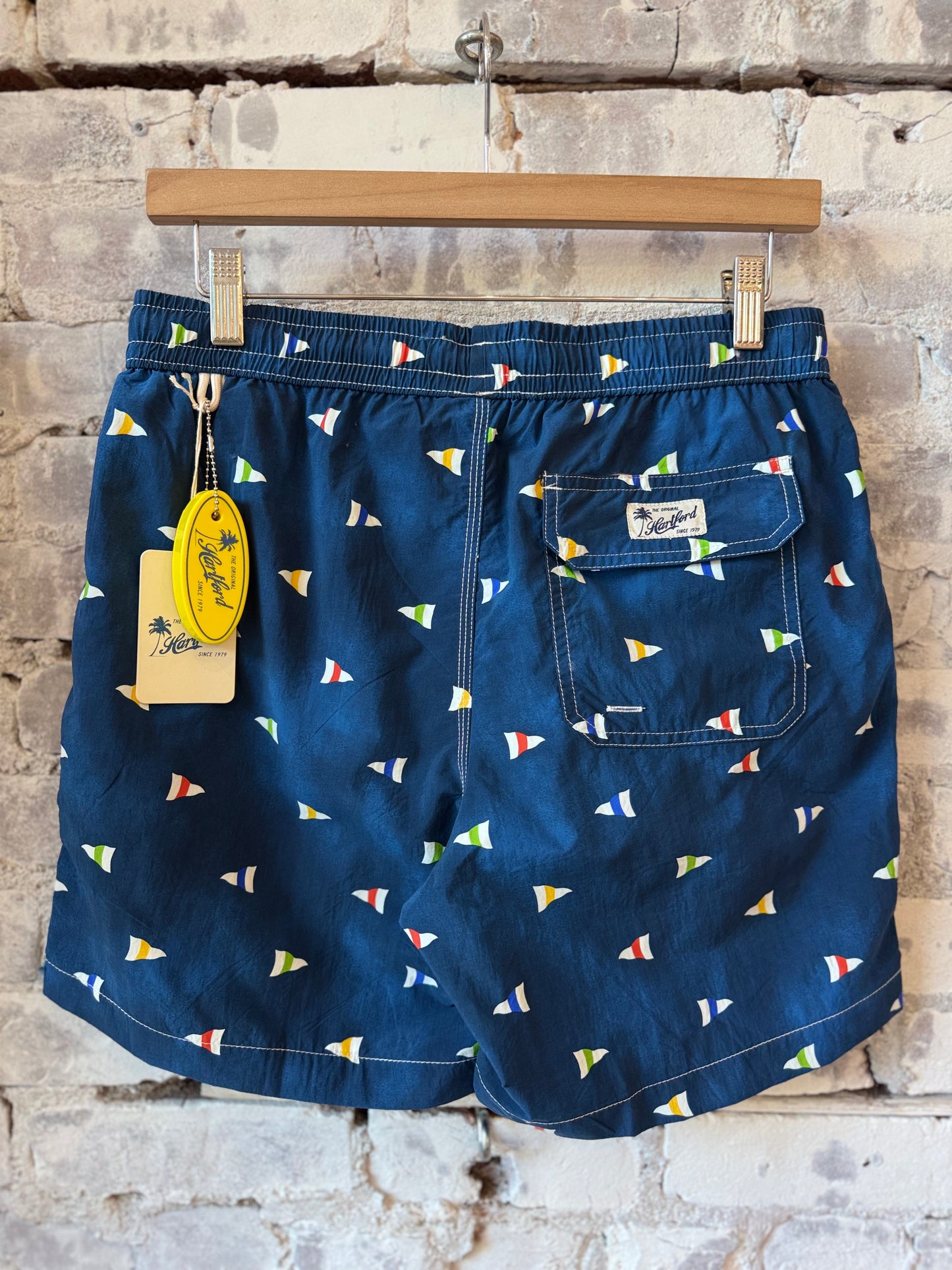 "Burgee" Nylon Woven Swimshort - Indigo