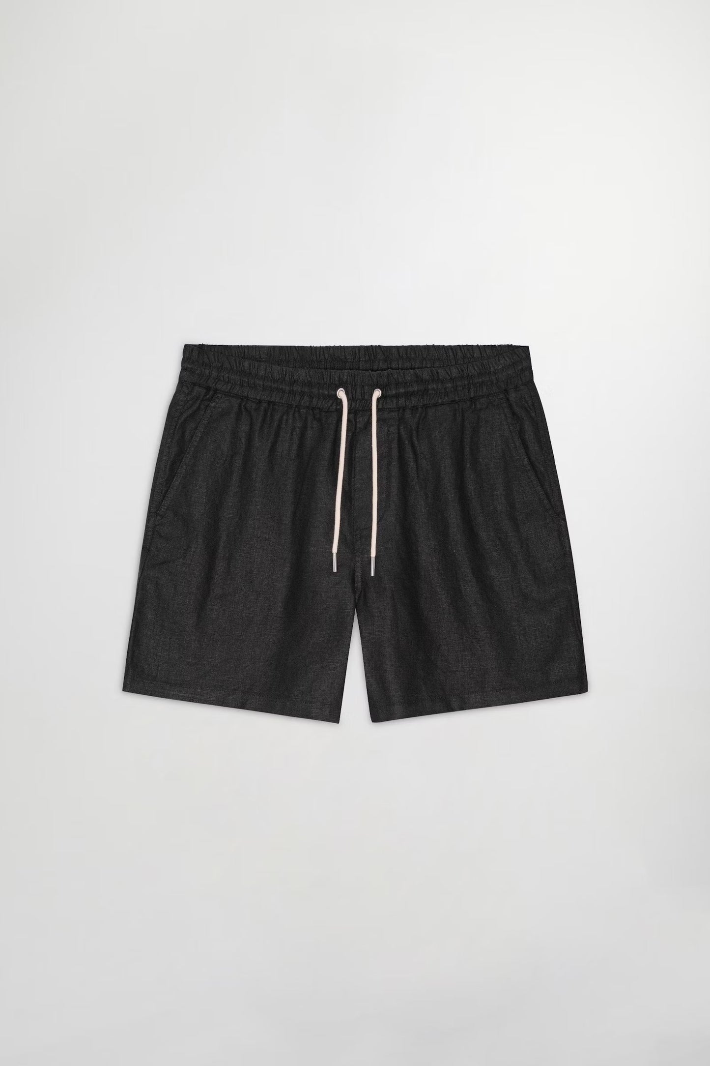 Gregor Casual Drawstring Linen Shorts - Black - DUNE + SALT