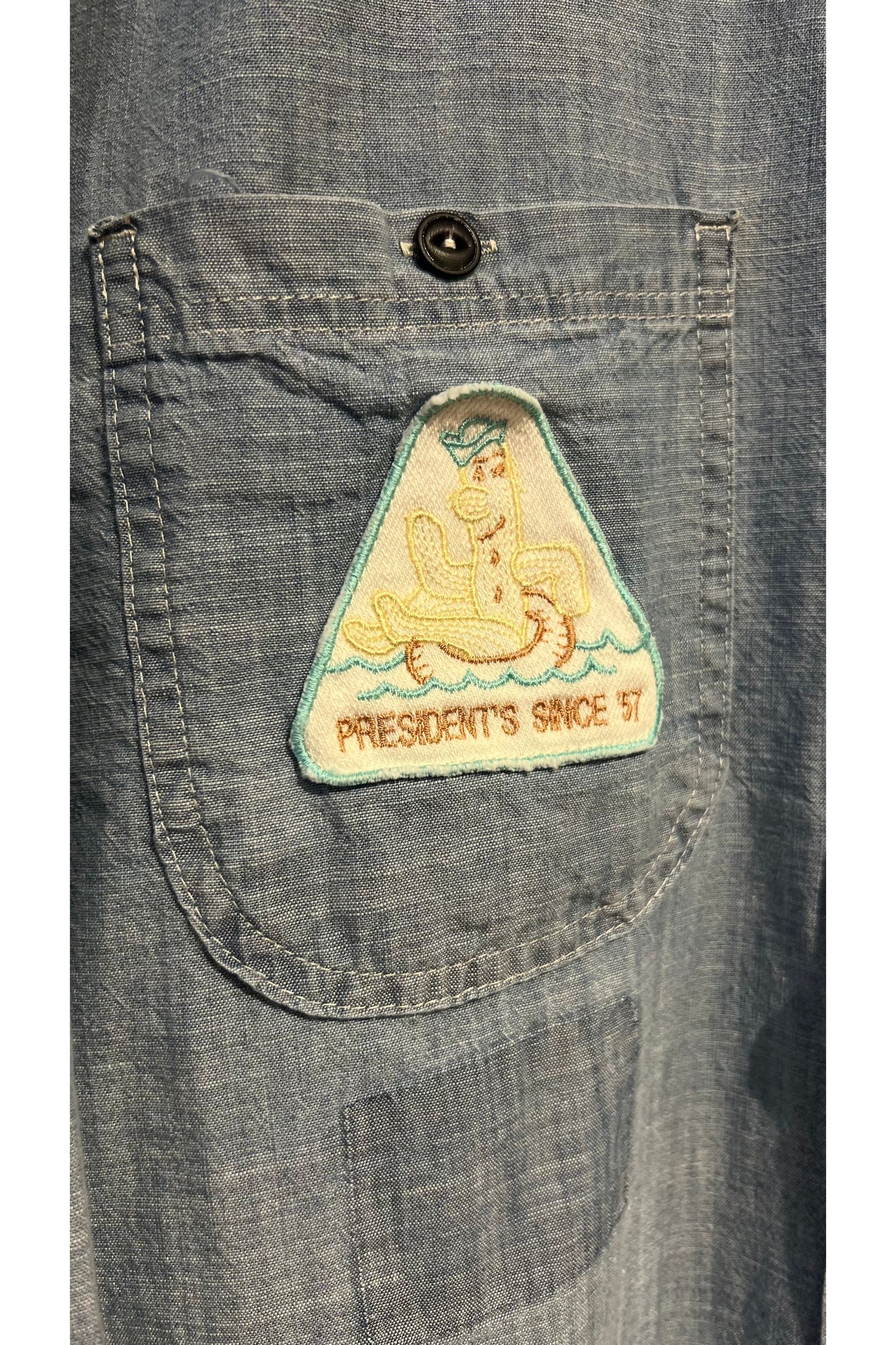 Chambray Sun Fade Denim Shirt - Light Blue Kansas - DUNE + SALT