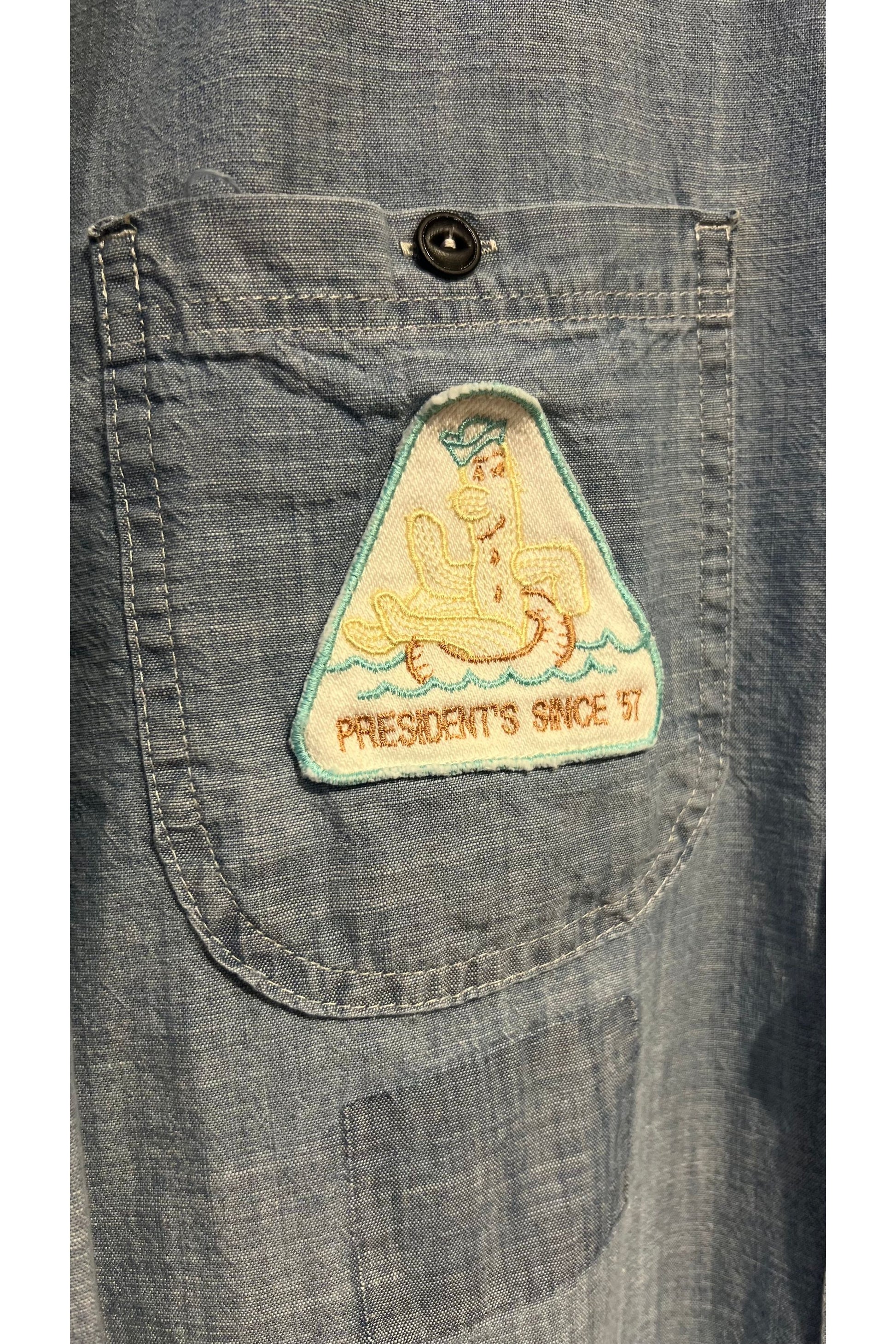 Chambray Sun Fade Denim Shirt - Light Blue Kansas - DUNE + SALT