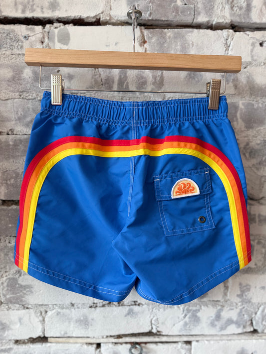 Sundek Kid's Iconic Taffeta Boardshort - Vintage Sapphire Midnight Blue
