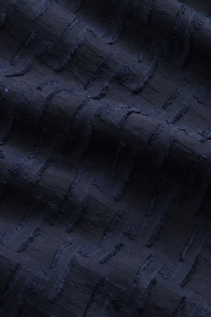 Hank Fil-Coupé Jacquard Over Shirt - Navy Blue - DUNE + SALT