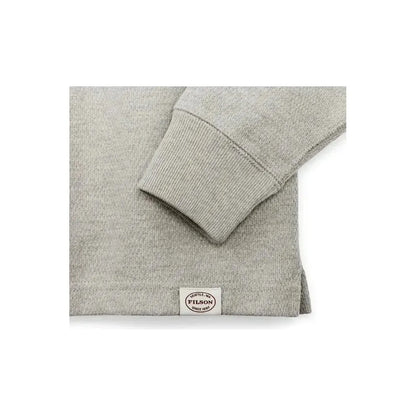 Waffle Knit Thermal Crewneck - Light Heather Gray - DUNE + SALT