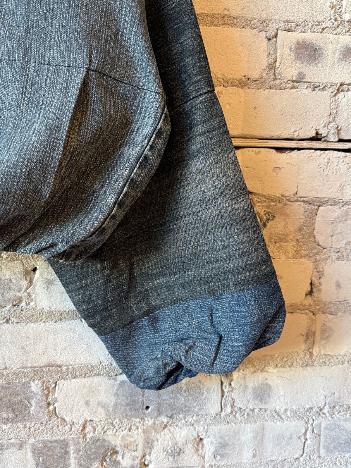 Namai Shira Denim Puffer Bomber Jacket - Assorted Washes Light Gray