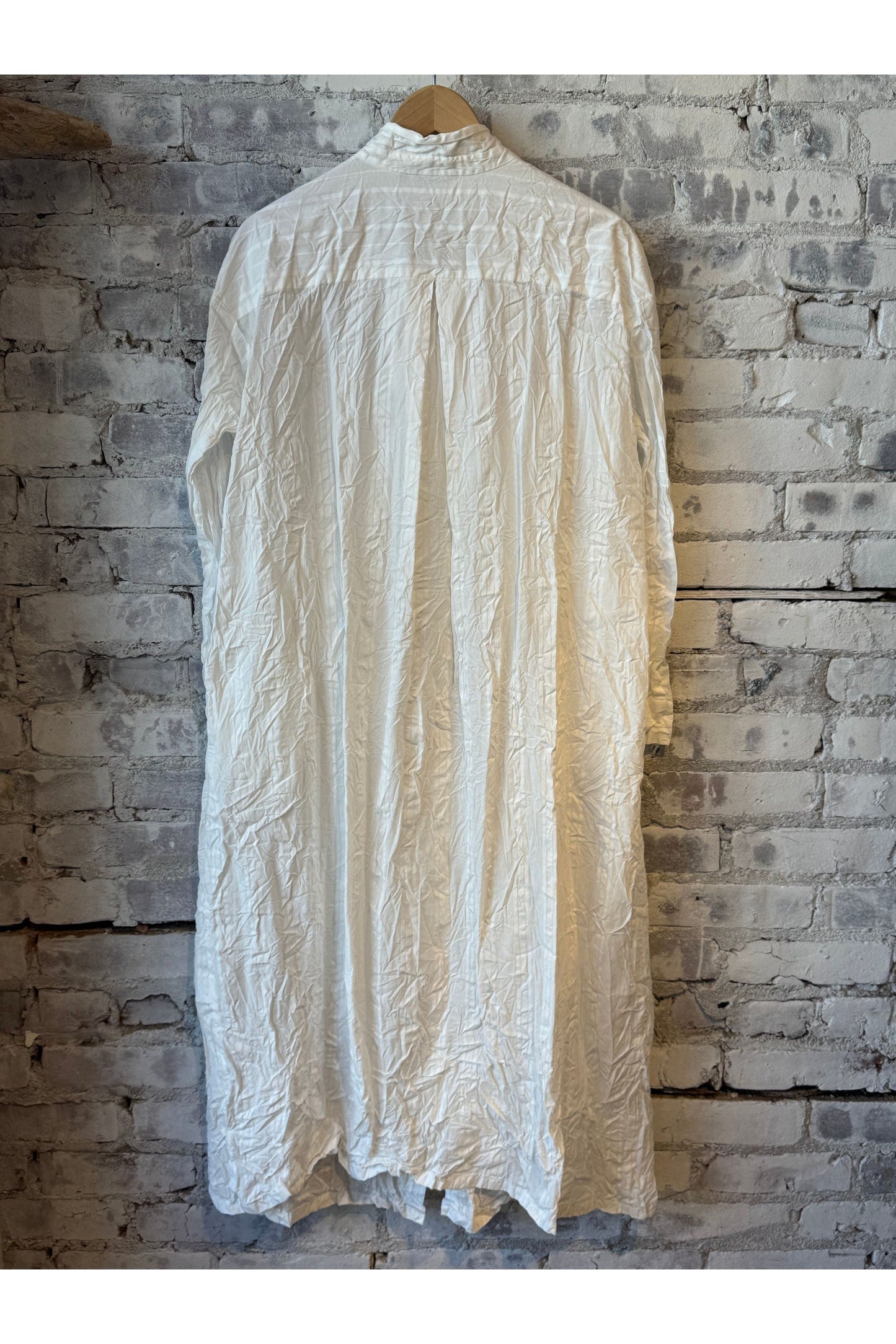Cotton Dobby Shirt Dress - White - DUNE + SALT