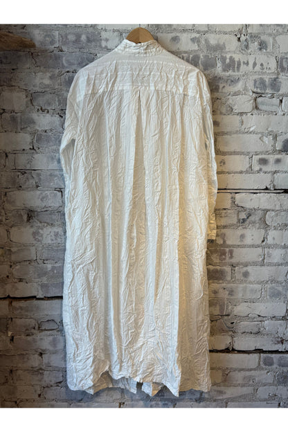 Cotton Dobby Shirt Dress - White - DUNE + SALT