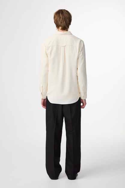 Colby Viscose-Blend Shirt - Ivory - DUNE + SALT