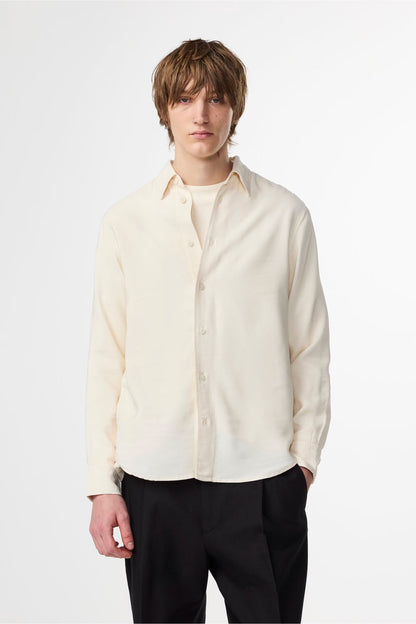 Colby Viscose-Blend Shirt - Ivory - DUNE + SALT
