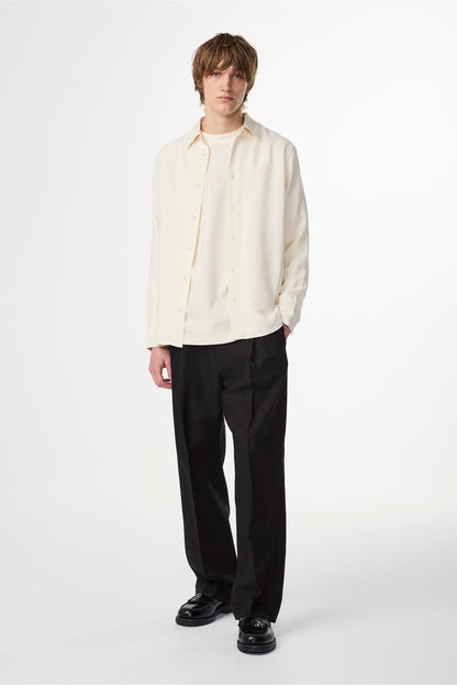 Colby Viscose-Blend Shirt - Ivory - DUNE + SALT