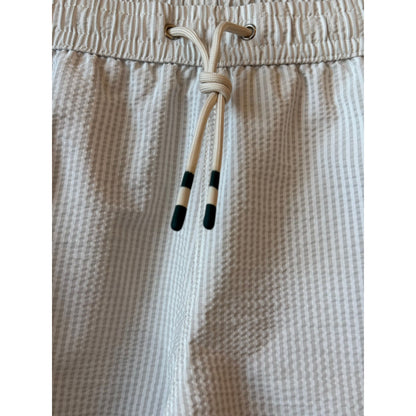 Hartford Men's Seersucker Woven Swimshort - Pearl Dim Gray