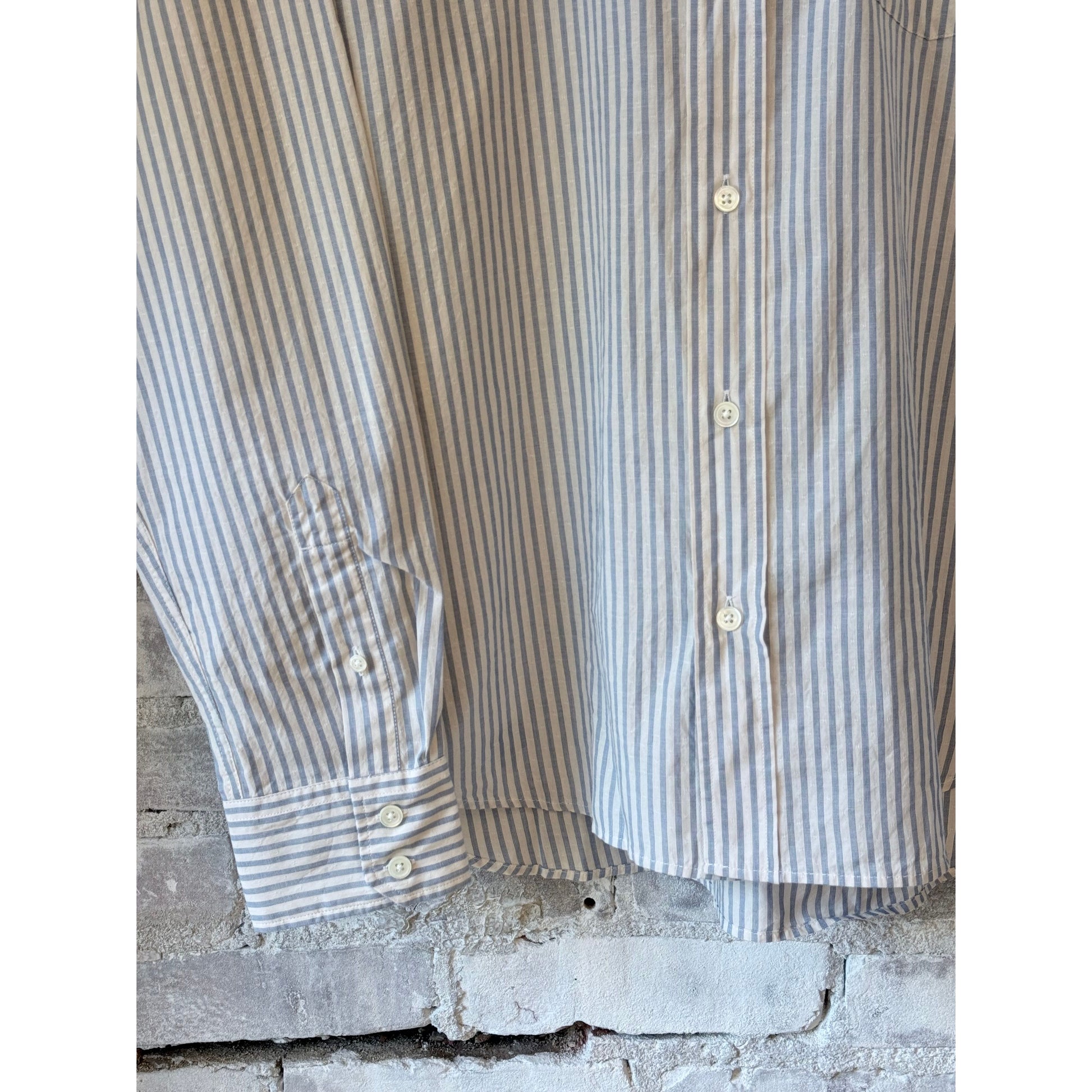 Paul Woven Shirt - Cream/Blue - DUNE + SALT