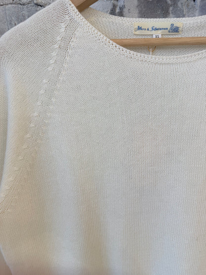 Lightweight Cotton-Cashmere Raglan Sweater - Nature - DUNE + SALT