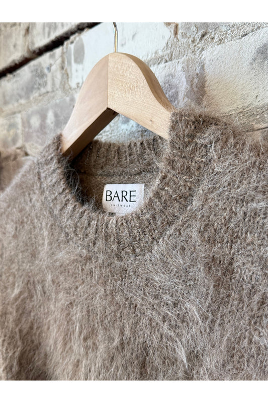 Suri Alpaca Crewneck - Taupe - DUNE + SALT