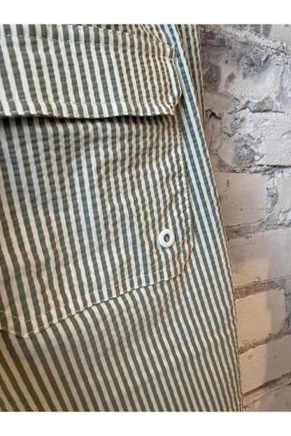 Seersucker Swim Short - Jungle Green - DUNE + SALT