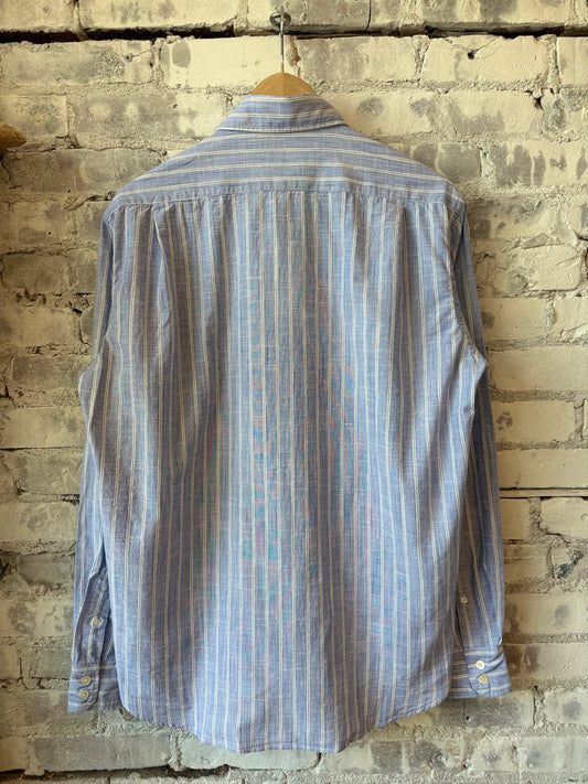 Paul Striped Woven Shirt - Navy/White Multi