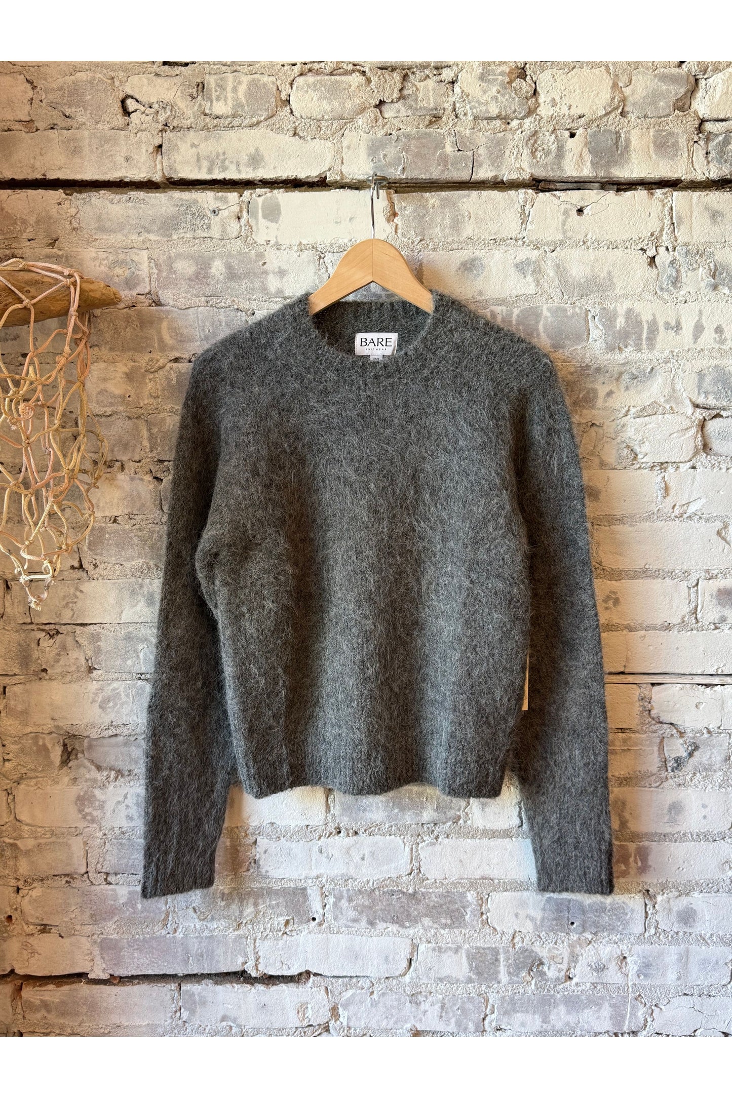 Suri Alpaca Crewneck - Stone - DUNE + SALT