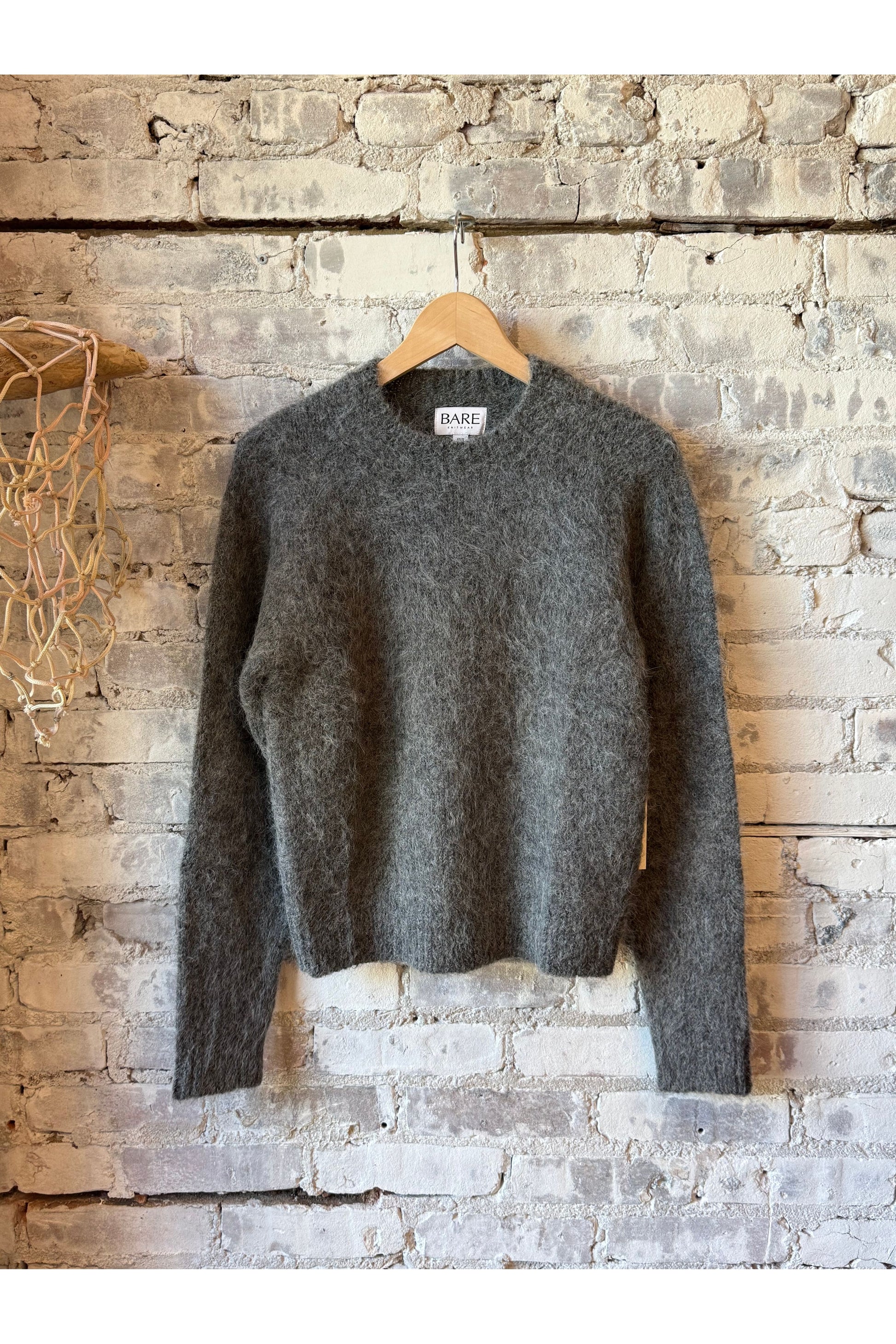Suri Alpaca Crewneck - Stone - DUNE + SALT
