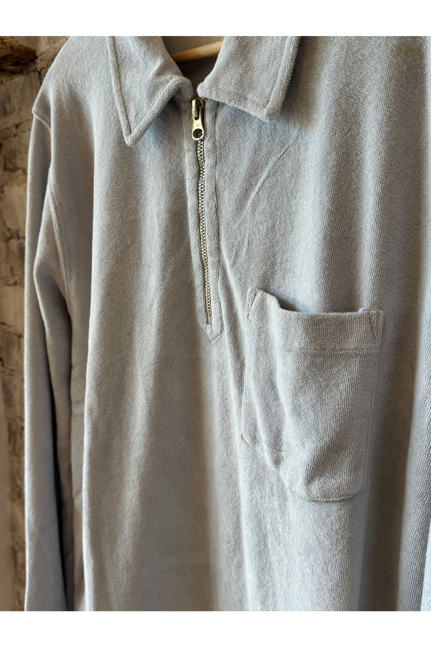 Terry Zip Sweatshirt - Silver - DUNE + SALT