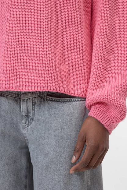 Closed Women's Crew Neck Cotton Knit – Peony Pink Light Coral