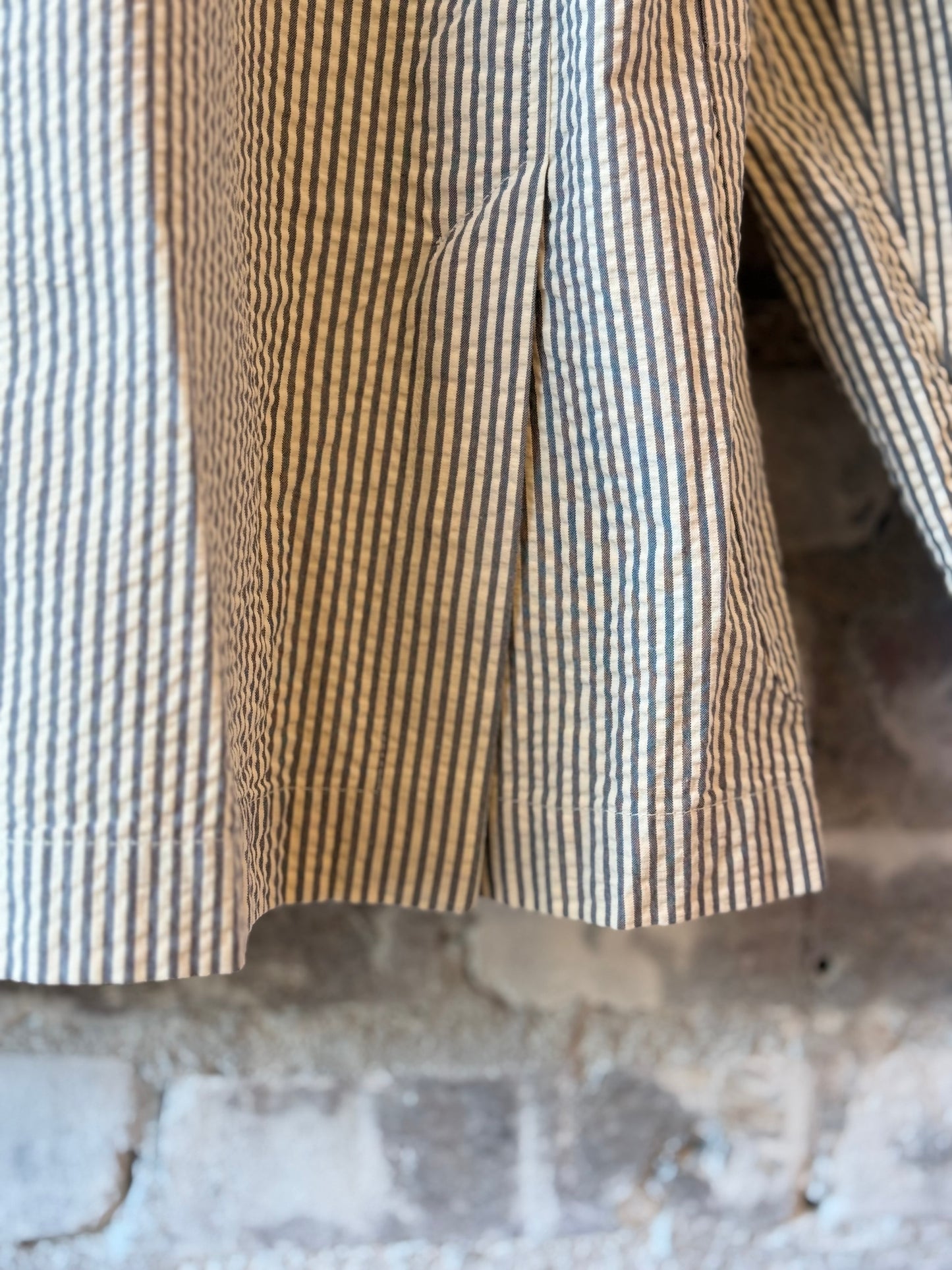Jules Woven Jacket - Blue & Cream