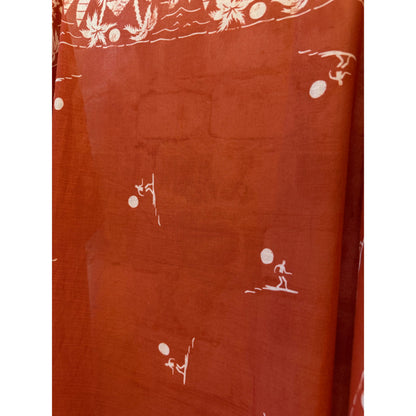 Hartford Women's Bandana Surfer Woven Scarf - Red Saddle Brown