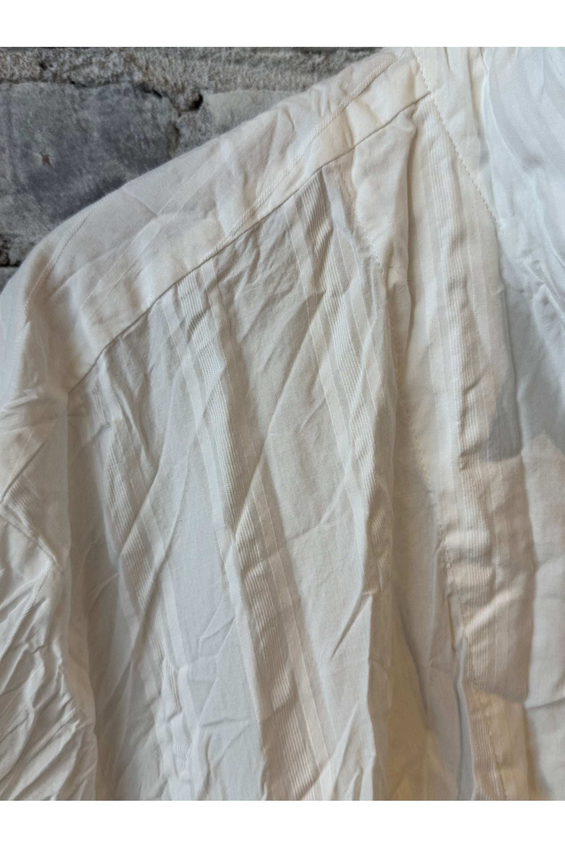 Cotton Dobby Shirt Dress - White - DUNE + SALT