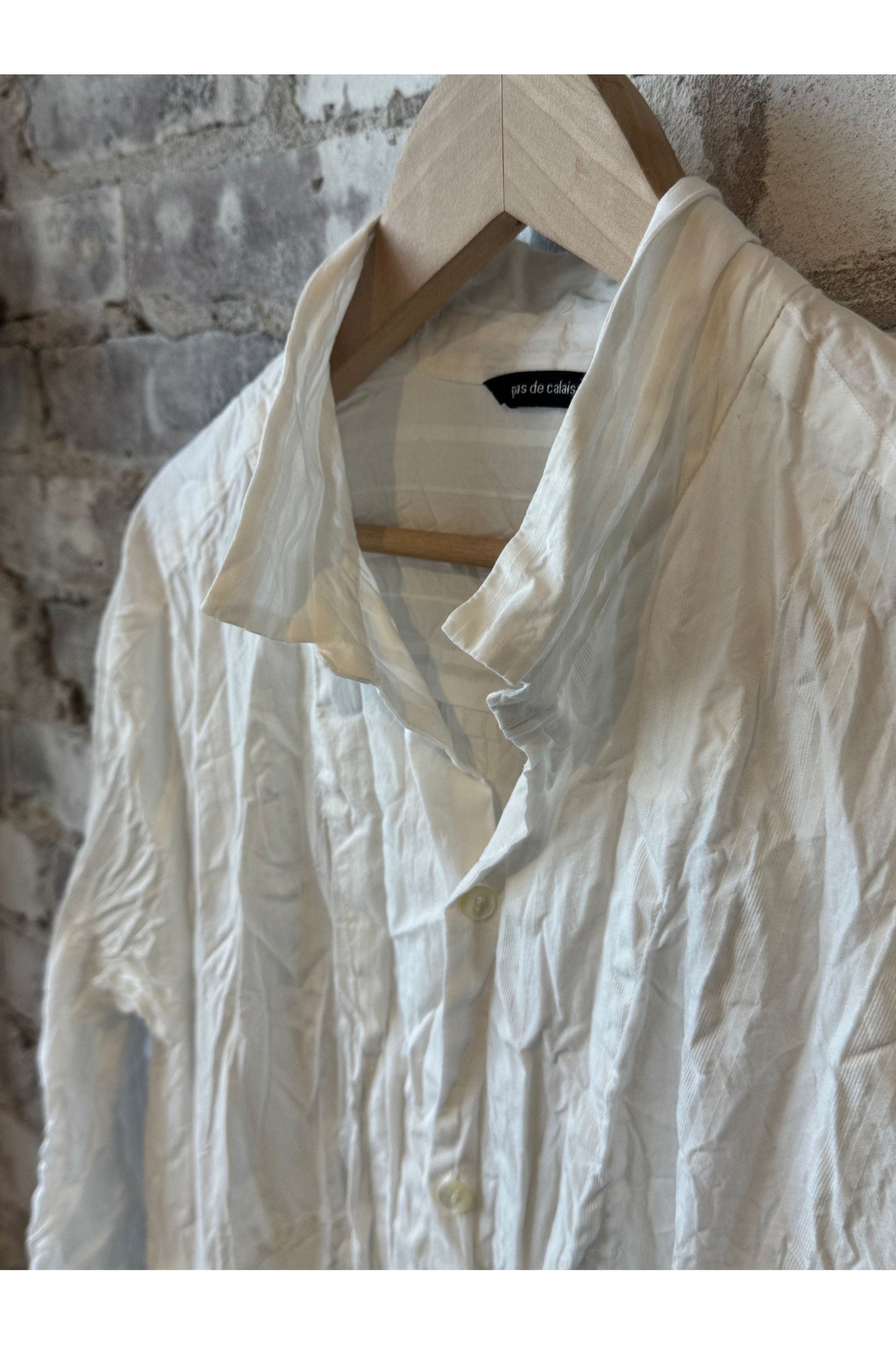 Cotton Dobby Shirt Dress - White - DUNE + SALT