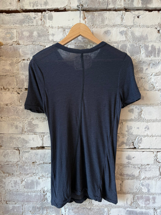 V::Room SS Hi-Soft Jersey 'Narrow Neck' Crew - Dark Navy Dark Slate Gray