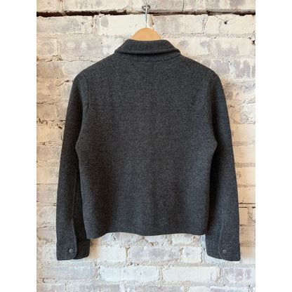 Aspesi Wool/Cashmere Knit Jacket - Charcoal Dark Slate Gray