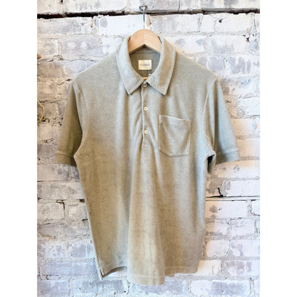 Closed Men's Short Sleeve Polo - Pebble Grey Light Gray