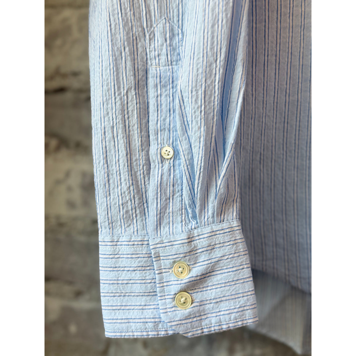 Hartford Men's Paul Woven Shirt - Sky/Blue/White Light Steel Blue