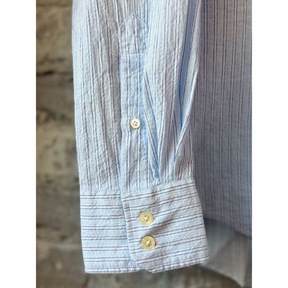 Hartford Men's Paul Woven Shirt - Sky/Blue/White Light Steel Blue