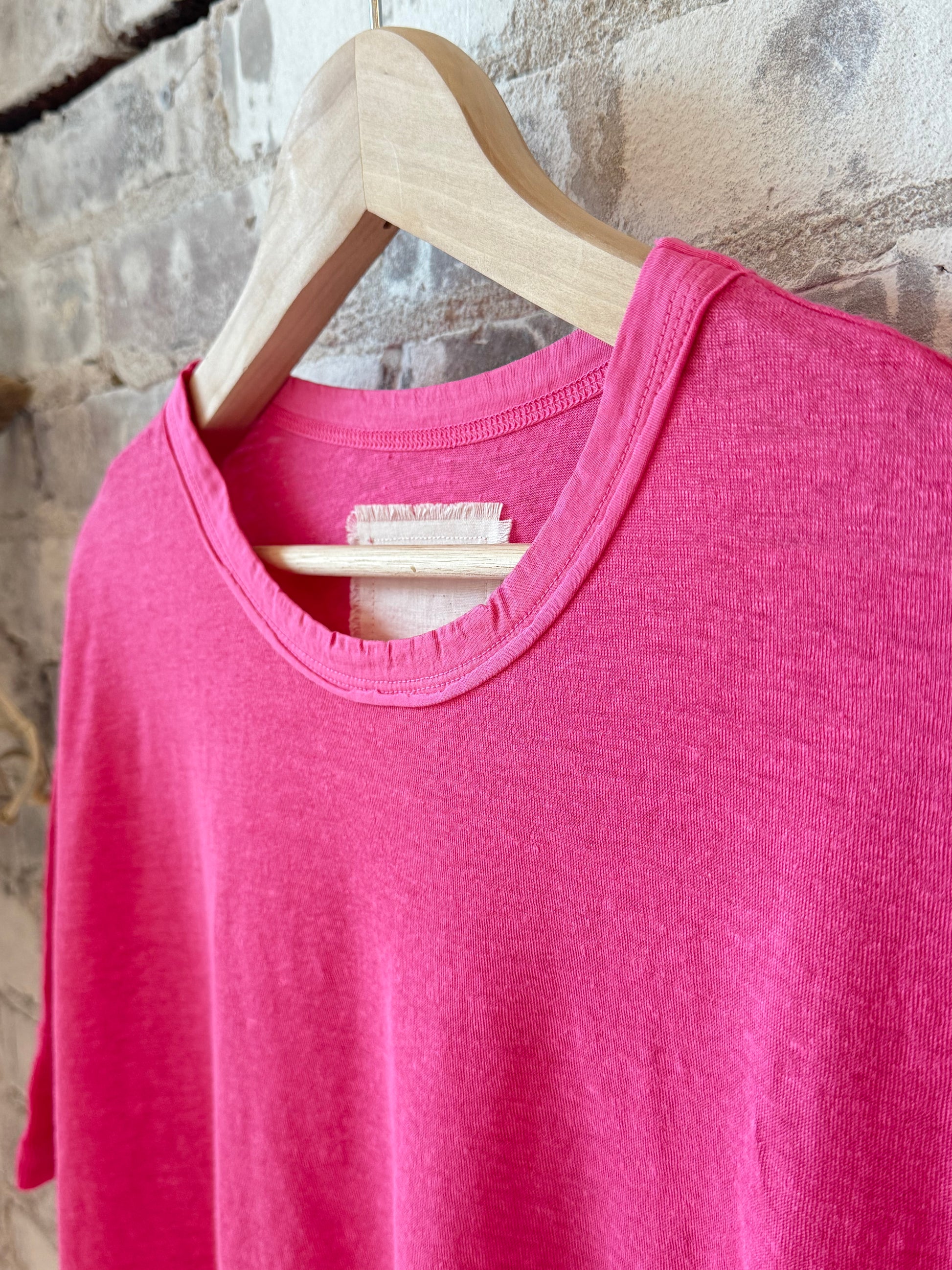 Hemp Jersey Oversized SS Crew - Pink - DUNE + SALT