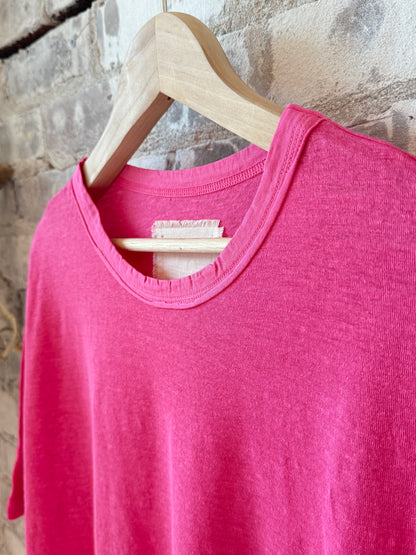Hemp Jersey Oversized SS Crew - Pink - DUNE + SALT