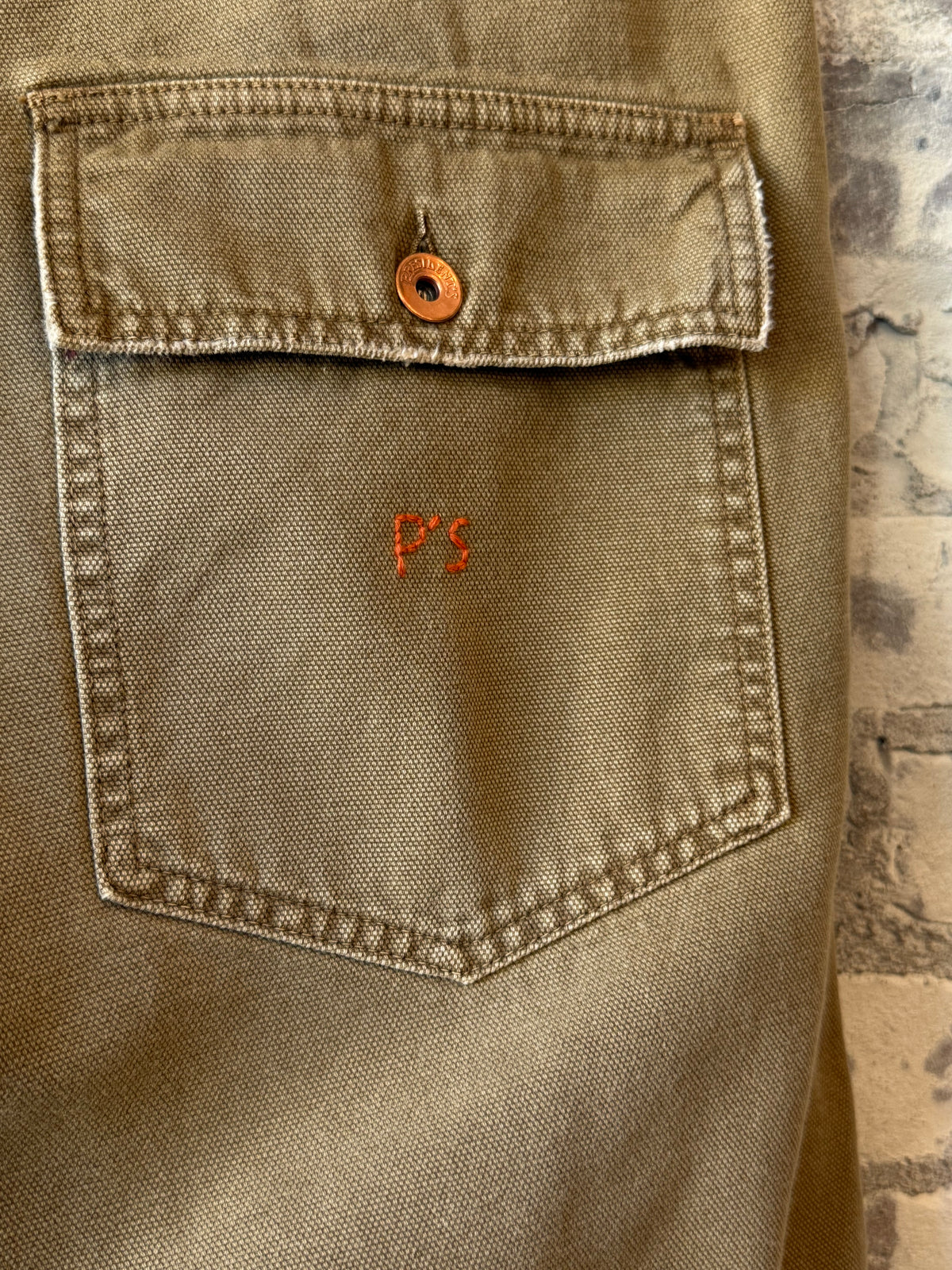 Presidents Miner Fatigue Canvas Pants in khaki, durable work pants with a rugged design and multiple pockets for utility.