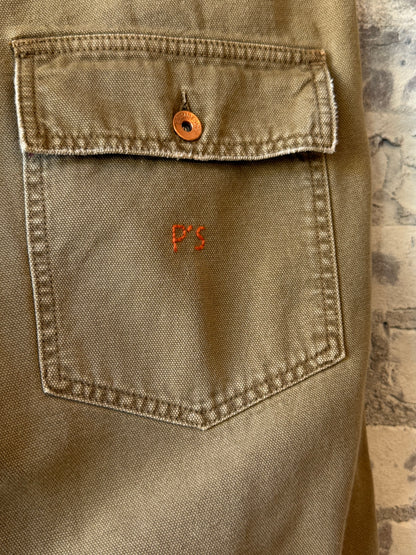 Presidents Miner Fatigue Canvas Pants in khaki, durable work pants with a rugged design and multiple pockets for utility.