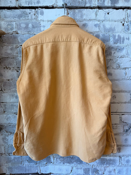 Hartford Men's Paco Pat woven shirt in corn color, featuring a casual button-up design with a textured woven fabric.