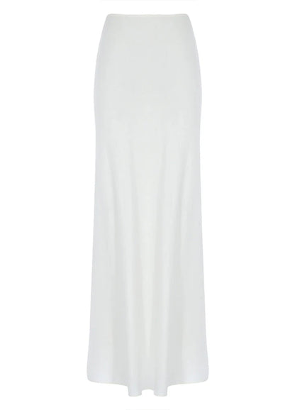 Greek Linen Skirt - White - DUNE + SALT