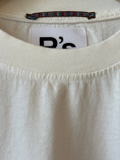 Off-white Climber Label T-Shirt by Presidents featuring a minimalist design and casual fit, displayed on a white background.