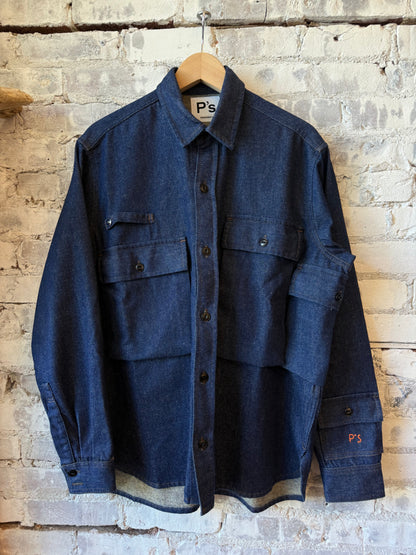 Presidents Camping Cotton/Wool Shirt - Denim Dark Slate Gray