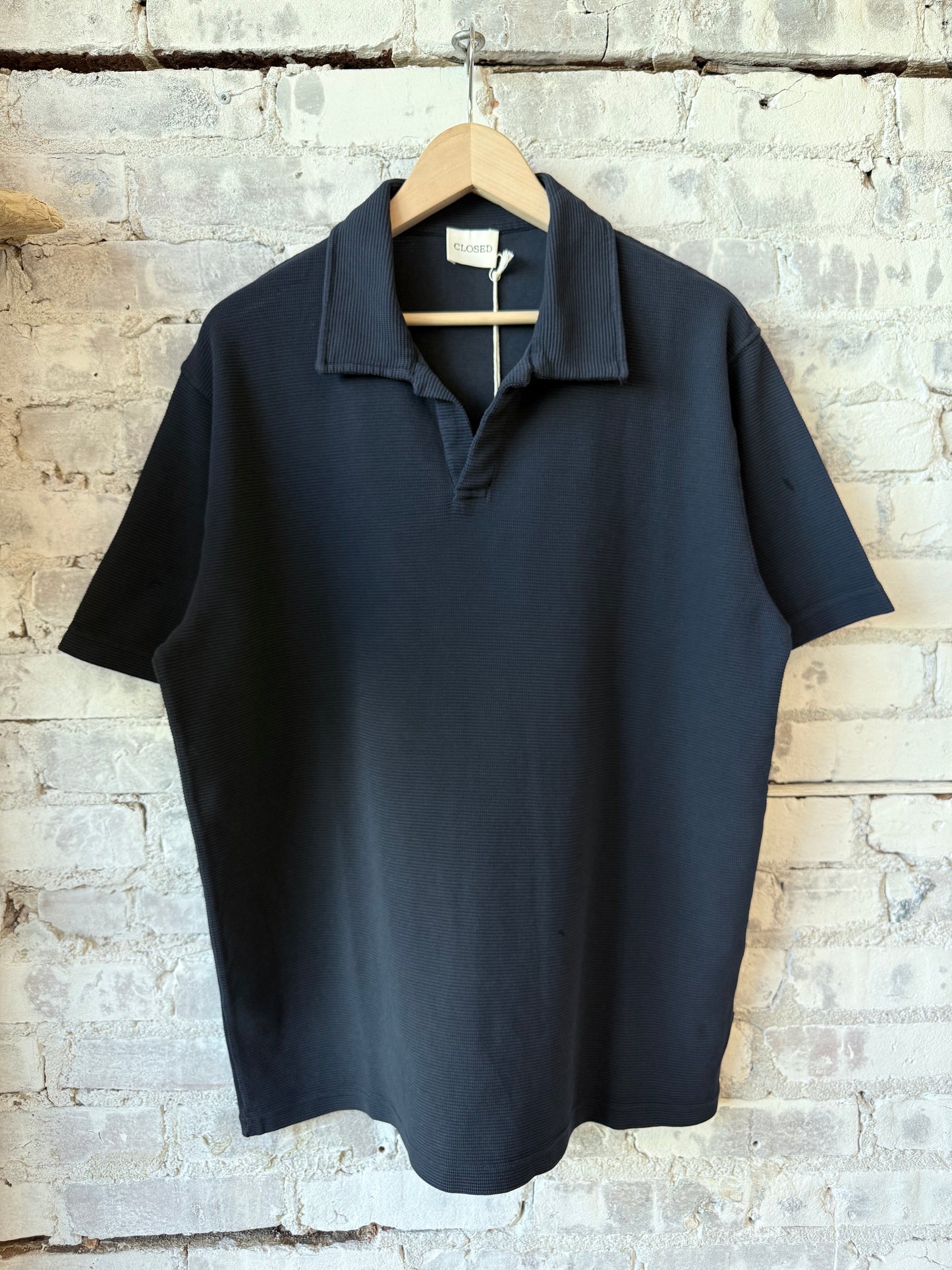 Cotton Polo Shirt - Dark Night - DUNE + SALT
